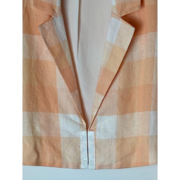 For Love & Lemons Blazer Women Medium Orange‎ Tangerine Cropped Eugenie Coat - Picture 6 of 11